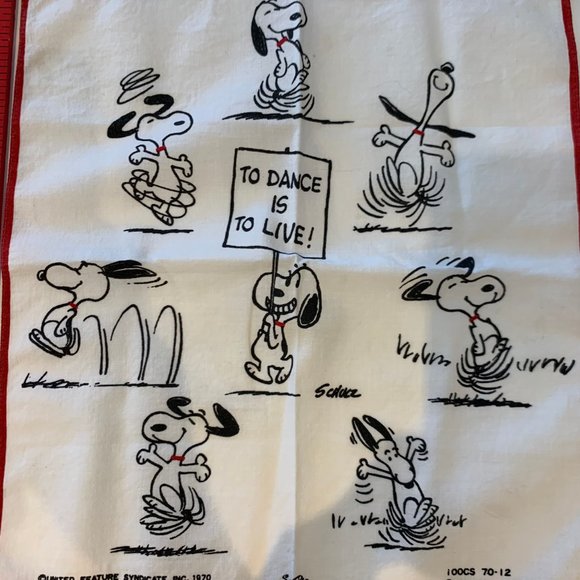 RARE LOT OF 3 VINTAGE (1959, 1970) SNOOPY HANDKERCHIEFS - Picture 5 of 15